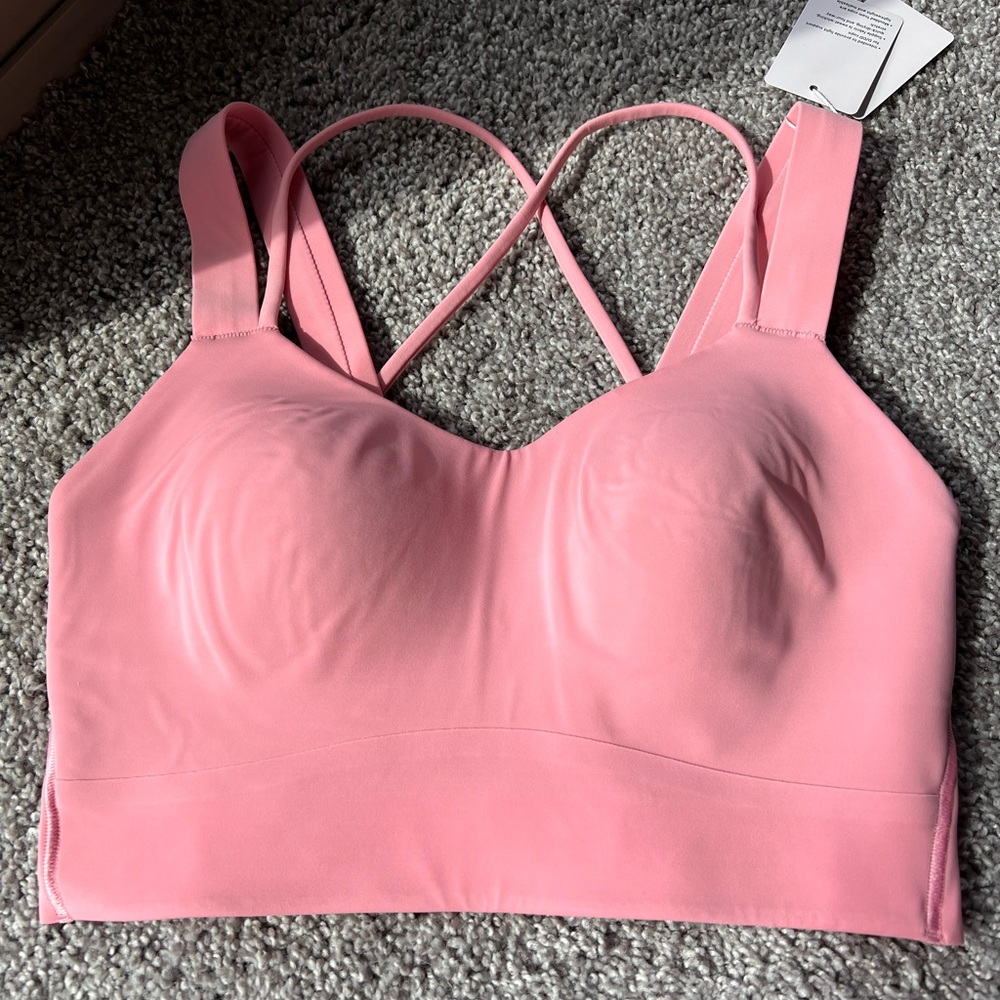 Like a cloud sport bra color pink tide